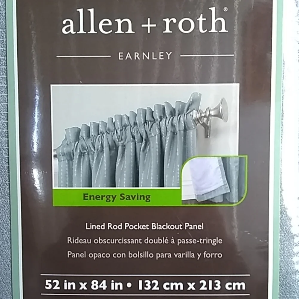 FINAL MARKDOWN ALLEN+ROTH Earnley Lined Rod Pocket Blackout panel